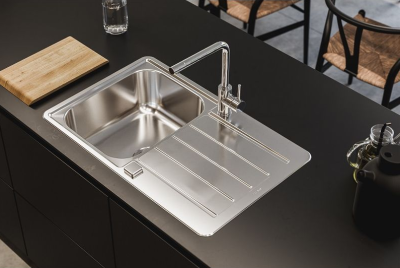 Детальное фото товара: ALVEUS LINE MAX 80 SAT-90, мойка, нержавеющая сталь (в комплекте с сифоном 1127251)