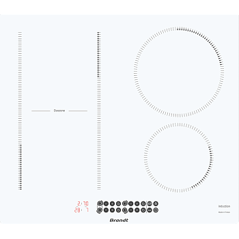Фото товара: Brandt BPI164DUW индукционная поверхность