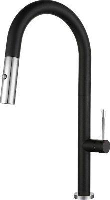 Rivelato ASTI 3972500 antracite/cromo, смеситель, гранит, антрацит/хром