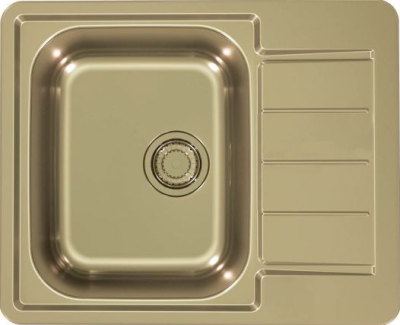 ALVEUS LINE MONARCH 110 GOLD, мойка, нерж.сталь, золото ( в комплекте с выпуском и сифоном)