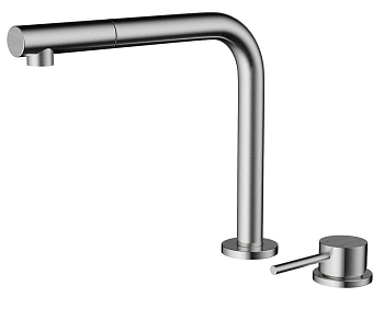 Фото товара: Omoikiri Nara-S-BN, смеситель, нержавеющая сталь