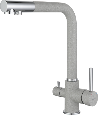 GranFest 3611, смеситель, мрамор, серый