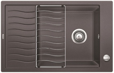 Детальное фото товара: Blanco Elon XL 6S, мойка, гранит, темная скала с клапаном-автоматом