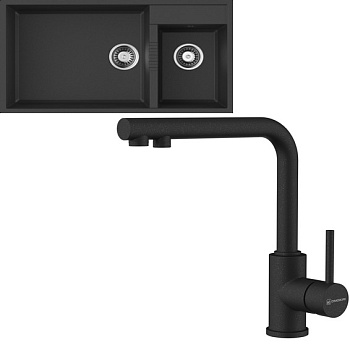 Фото товара: Omoikiri Tedori 85-2-U BL + Nakagawa 2 Plus-BL черный