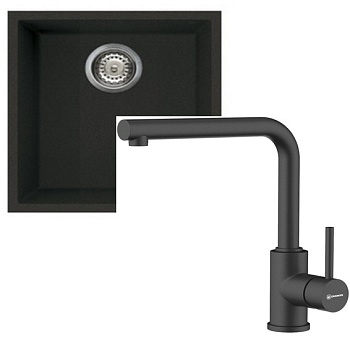 Фото товара: Omoikiri Bosen 38-U-BL + Nakagawa-P-BL черный
