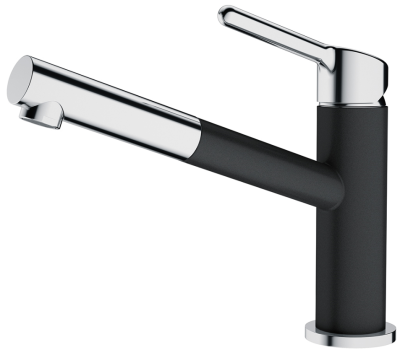 Детальное фото товара: Franke Orbit, смеситель, гранит, хром/оникс