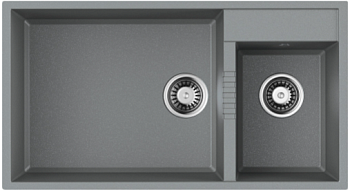 Фото товара: Omoikiri Tedori 85-2-U-GR, мойка, гранит, leningrad grey