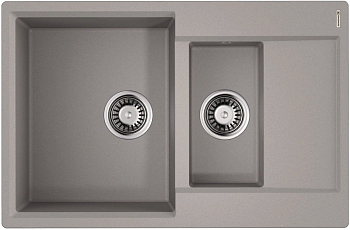 Фото товара: Omoikiri Daisen 78-2T-GR, мойка, гранит, leningrad grey