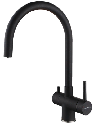 Детальное фото товара: Paulmark HELLER, смеситель, гранит, черный металлик