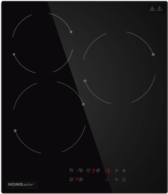 Фото товара: HOMSair HVС43BK стеклокерамическая поверхность