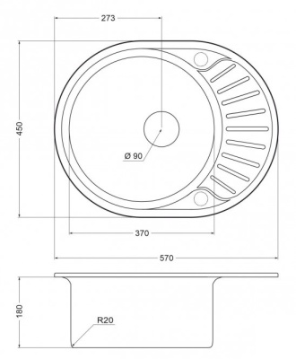 Emar 5745 decor, мойка, нержавеющая сталь Детальное фото товара: Emar 5745 decor, мойка, нержавеющая сталь