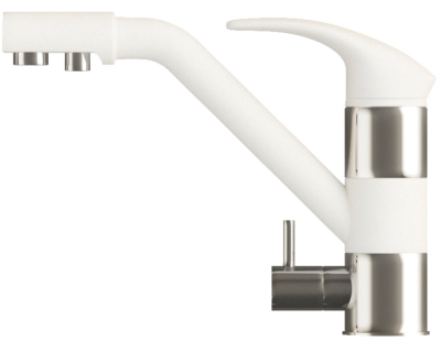 Детальное фото товара: Polygran Дуо, смеситель, белый хлопок 36