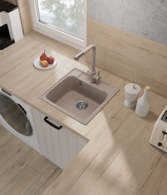 Детальное фото товара: ЭкоМ 4848, мойка, гранит, песочный