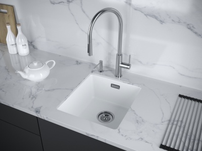 Детальное фото товара: Paulmark LUMI 41UNI, мойка, гранит, белый