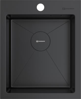 Omoikiri Akisame 41-GB, мойка, нержавеющая сталь/графит