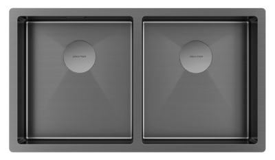 Paulmark NEXT 78/2 UNI, мойка, нержавеющая сталь, вороненая сталь