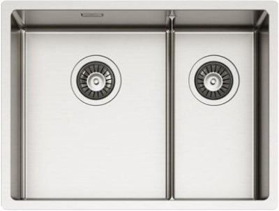 ALVEUS NOX 90L BRS, мойка, нержавеющая сталь, левая (в комплекте с интегрированным сифоном)