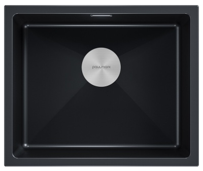 Детальное фото товара: Paulmark LUMI 55UNI, мойка, гранит, черный металлик