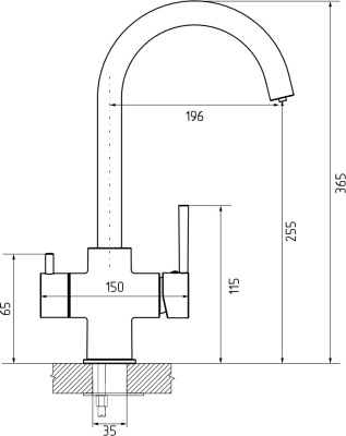 GranFest GF-Z-5422, смеситель, гранит, песочный Детальное фото товара: GranFest GF-Z-5422, смеситель, гранит, песочный