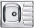 Фото товара: ALVEUS ZOOM 10 NAT-90, мойка, нержавеющая сталь (в комплекте с сифоном 1130550)