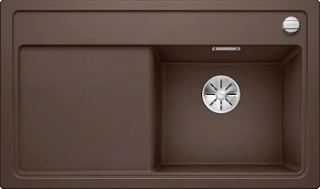 Фото товара: Blanco Zenar 45S, мойка, гранит, кофе, с клапаном-автоматом, чаша справа