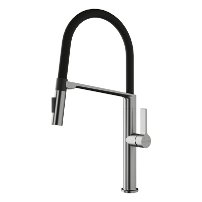Paulmark BARREL, смеситель, брашированная нержавеющая сталь
