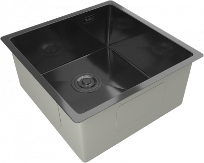 Детальное фото товара: Rivelato RINOX 4444 UN PVD black, мойка, нержавеющая сталь, черный