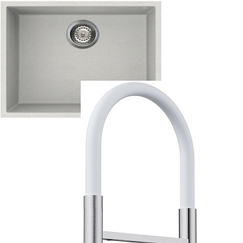 Фото товара: Omoikiri Bosen 54-U-WH + Kanto-2 Plus-SB BN-WH белый