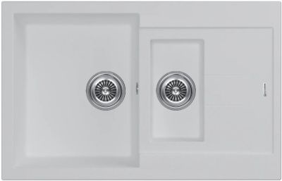 Детальное фото товара: KUCHENSTERN PLAT 60-2, мойка, гранит, белый