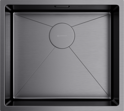 Детальное фото товара: Omoikiri Taki 49-U/IF-GM, мойка, нержавеющая сталь/вороненая сталь 