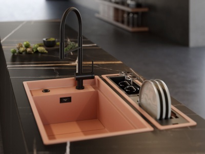 Детальное фото товара: Omoikiri Kinaru 86-U/I CN, мойка, керамика, canyon