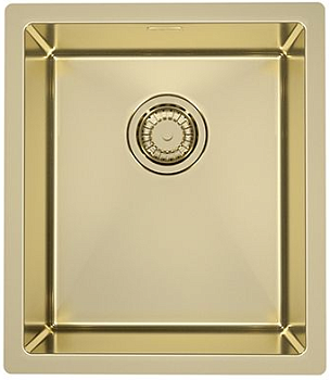 Фото товара: ALVEUS QUADRIX MONARCH 20 GOLD, мойка, нержавеющая сталь, золото (в компл. с выпуском без сифона)