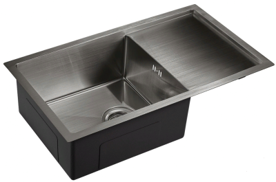 Детальное фото товара: Emar EMB-124 PVD Nano Dark, мойка, нержавеющая сталь, вороненая сталь