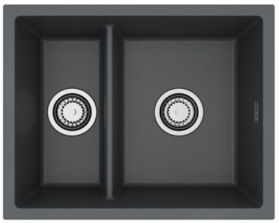 ALVEUS OMNI 50 GRANITAL DEEP BLACK-G90, мойка, гранит, темно-черный (в комп. с сифоном 1150202)