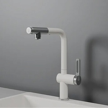 Фото товара: GRANULA 8169 смеситель, гранит, арктик (белый)