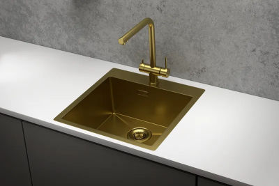 Детальное фото товара: GRANULA 5151 мойка, нержавеющая сталь, золото сатин