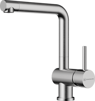 Фото товара: Omoikiri Tanigawa-BN, смеситель, латунь/нержавеющая сталь