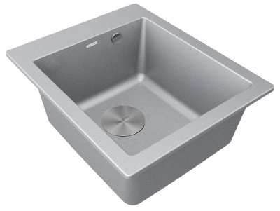 Paulmark KANTE 40, мойка, гранит, серый металлик Детальное фото товара: Paulmark KANTE 40, мойка, гранит, серый металлик