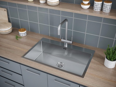 Детальное фото товара: Paulmark KRONER 75, мойка, нержавеющая сталь брашированная