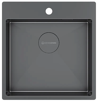 Фото товара: KUCHENSTERN WERK 50, мойка, нержавеющая сталь, вороненая сталь