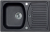 Детальное фото товара: ALVEUS GRANITAL RECORD 30 CARBON-G91, мойка, гранит, черный (в комплекте с сифоном 1113101)