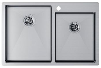 Фото товара: Paulmark KRONER 78/2S, мойка, нержавеющая сталь брашированная