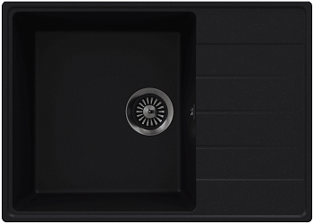 Фото товара: Maunfeld Lacrima 700 MFQS-700B, мойка, гранит, черный