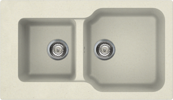 Фото товара: Omoikiri Maru 86-2-BE, мойка, гранит, ваниль