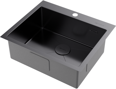 Детальное фото товара: Omoikiri Akisame 59-GM, мойка, нержавеющая сталь/вороненая сталь