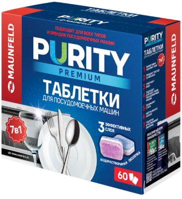 Детальное фото товара: Maunfeld таблетки для посудомоечных машин MDT60PP