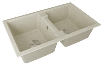 Детальное фото товара: Paulmark TANDEM 80/2, мойка, гранит, бежевый