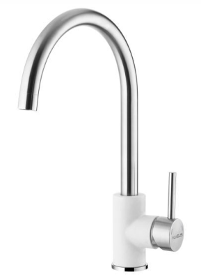 ALVEUS ELZA G11 ARCTIC, смеситель, хром/гранит, белый