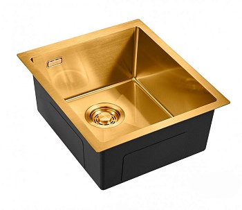 Фото товара: Emar EMB-130 PVD Nano Golden, мойка, нержавеющая сталь, золото