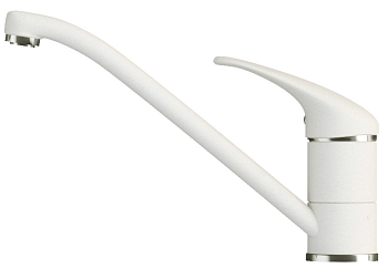 Фото товара: Polygran Низкий, смеситель, белый хлопок 36